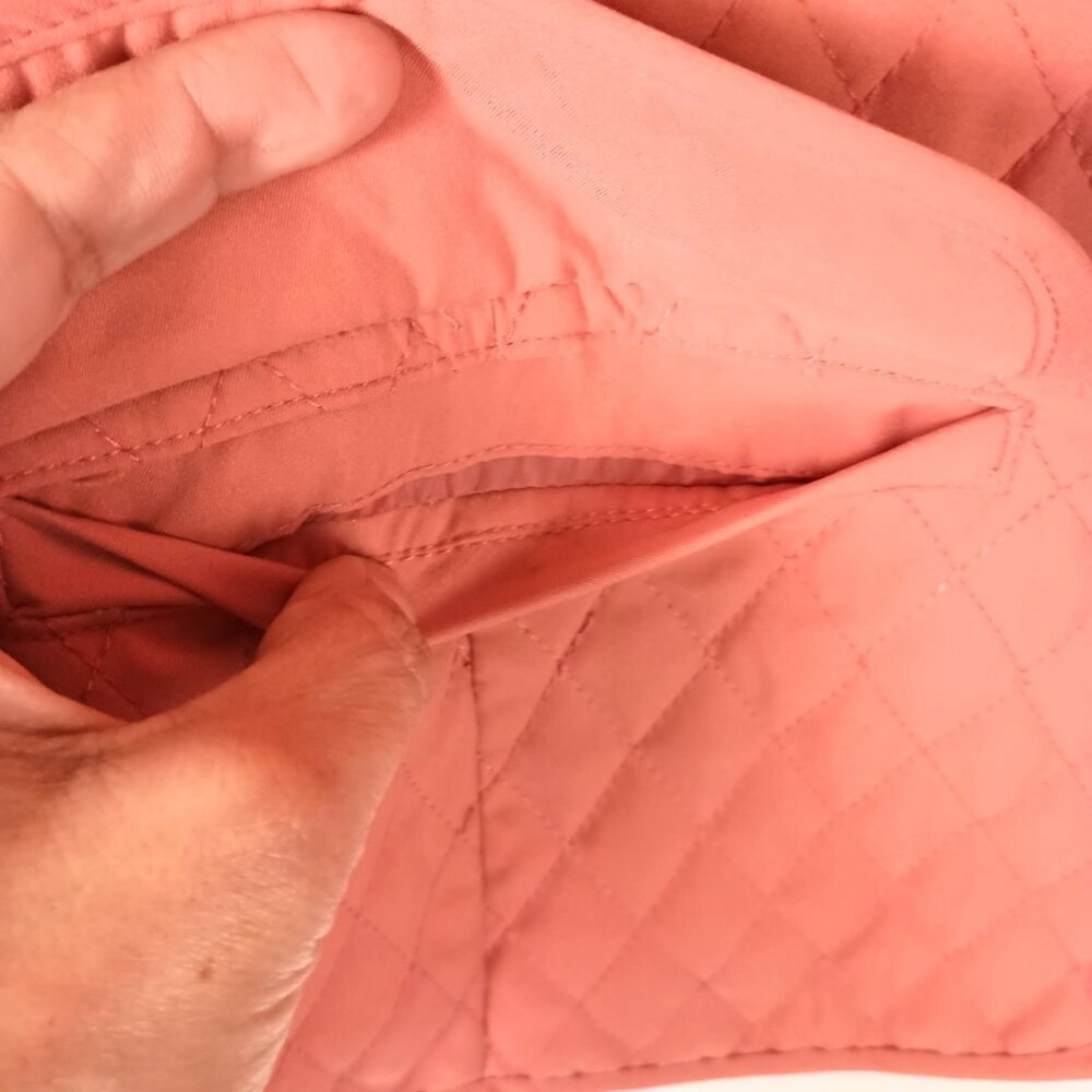 Christopher & Banks Quilted Pink Vest Women S Snap Front Puffer EUC - Picture 6 of 7